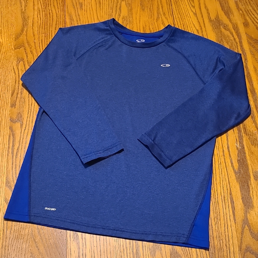 Champion Kids' Long Sleeve Shirt in Blue - Size Large